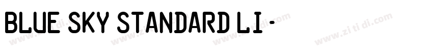 Blue Sky Standard Li字体转换